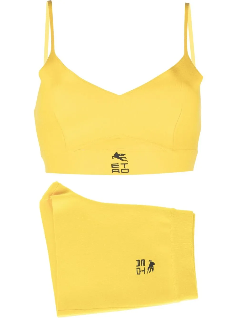 

ETRO traje deportivo con logo estampado - Amarillo