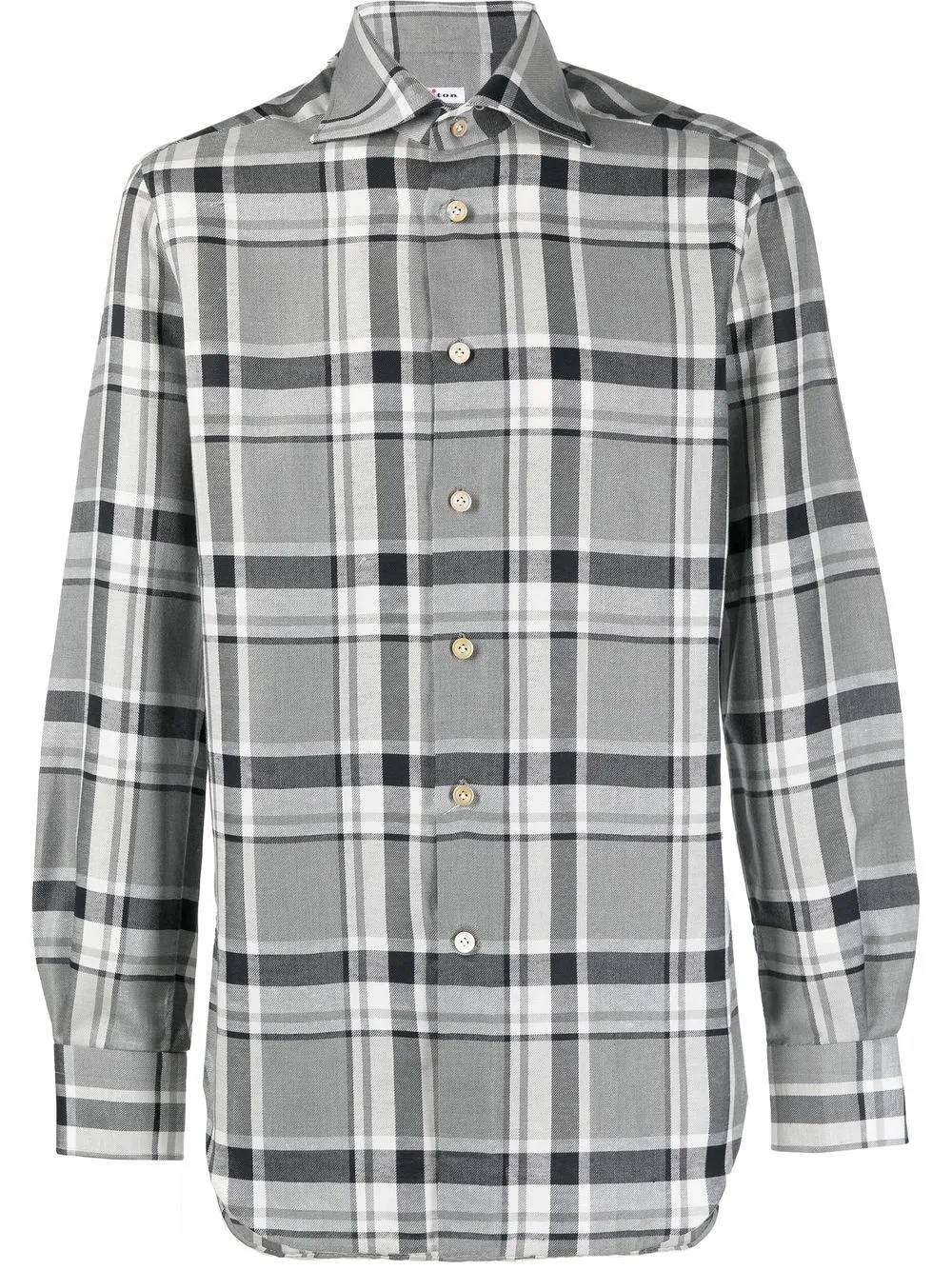 

Kiton plaid-check print shirt - Grey