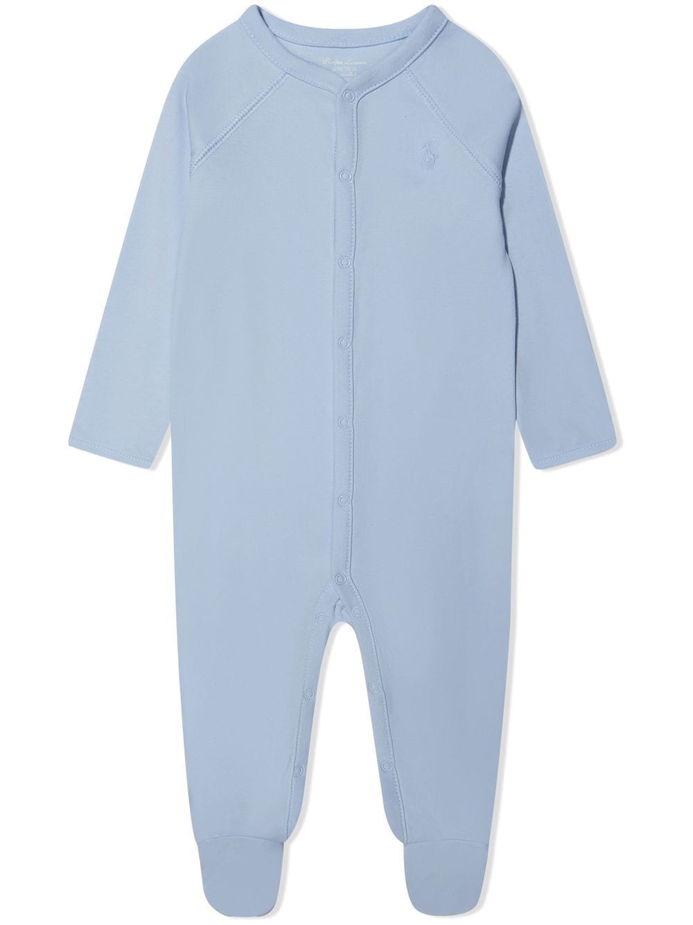Shop Ralph Lauren Three-pack Babygrow Set In Blue