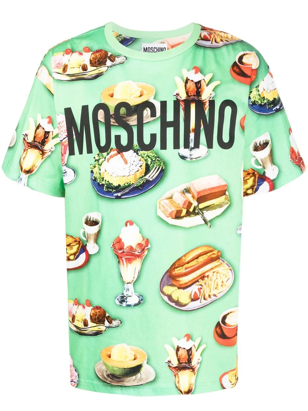 

Moschino playera con logo estampado - Verde