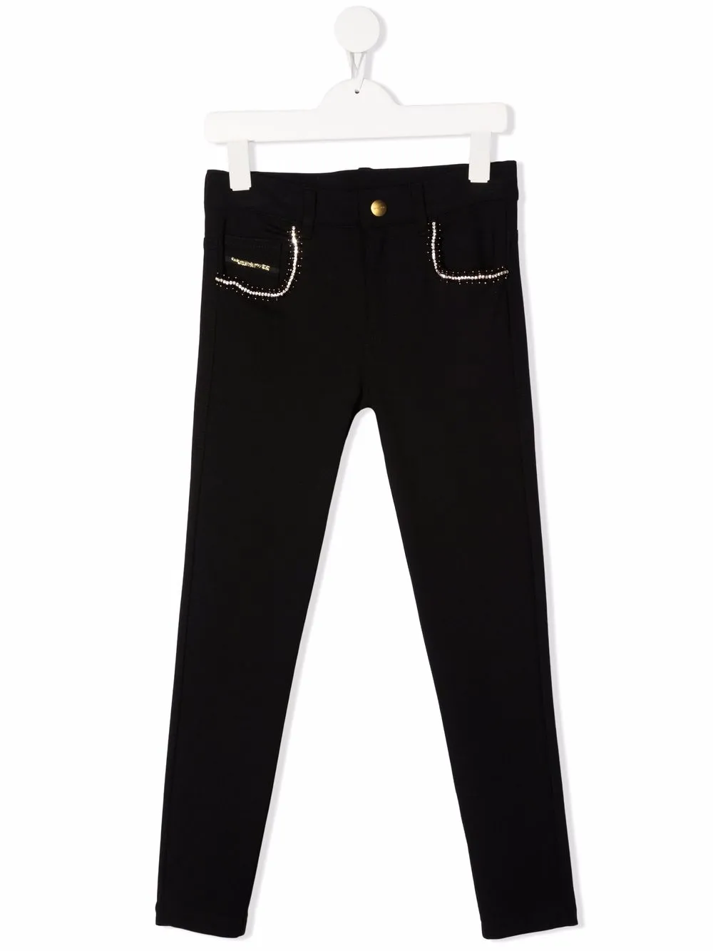 

Diesel Kids pantalones skinny con detalle de cuentas - Negro