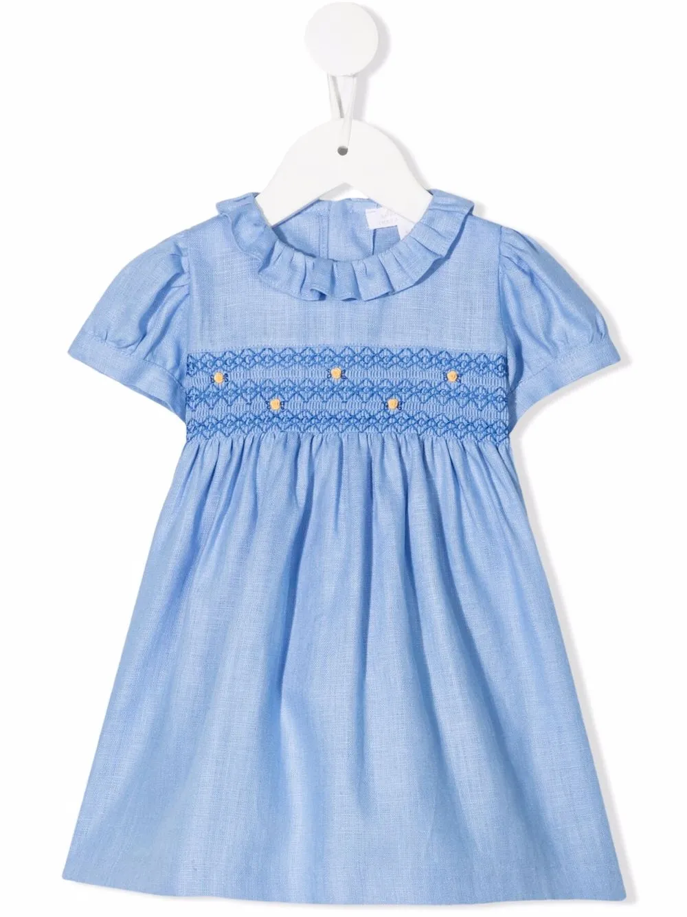 

Mariella Ferrari embroidered linen dress - Blue