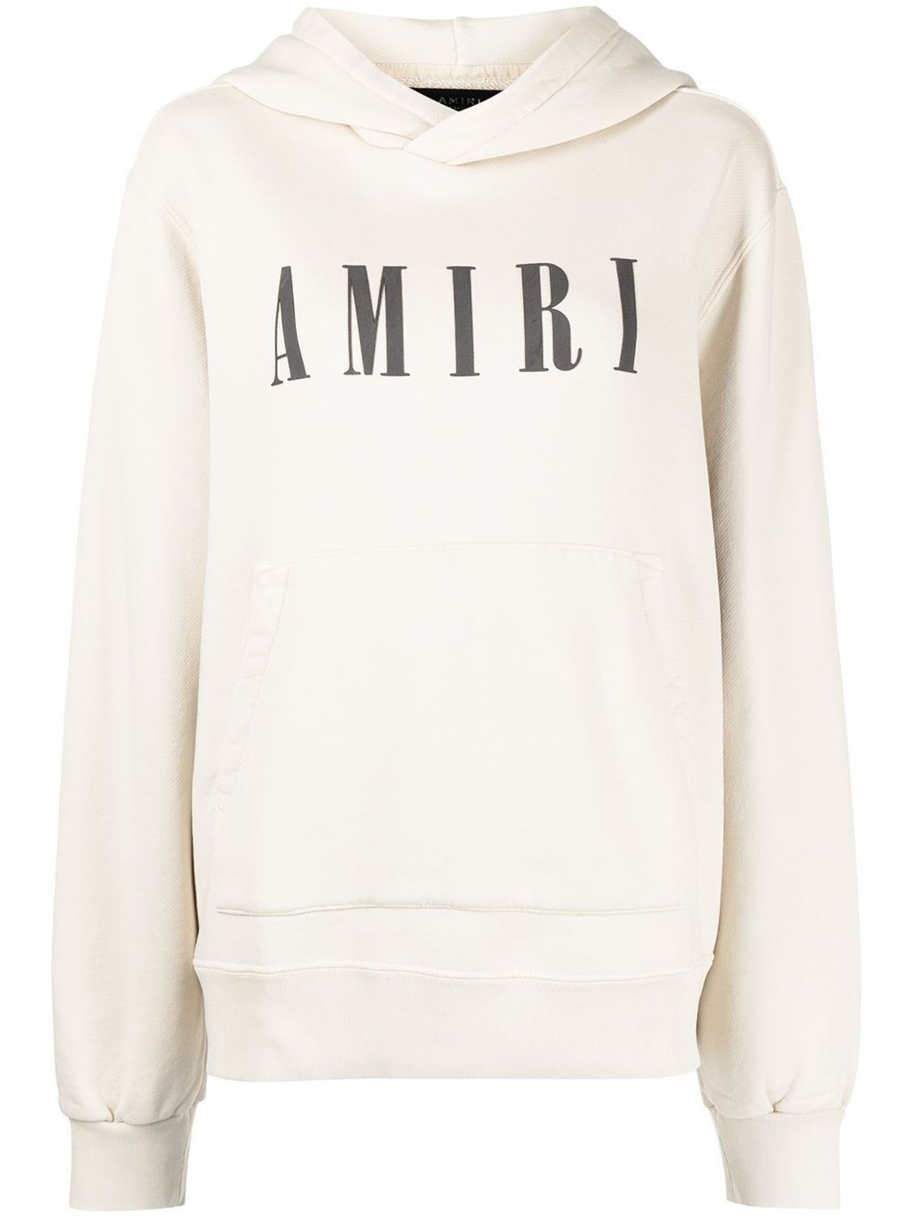 AMIRI logo-print hoodie neutrals | MODES