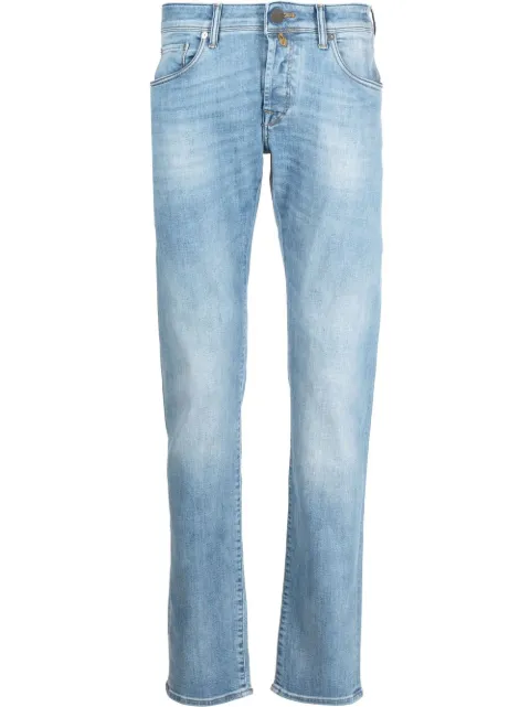 Incotex washed slim-fit jeans