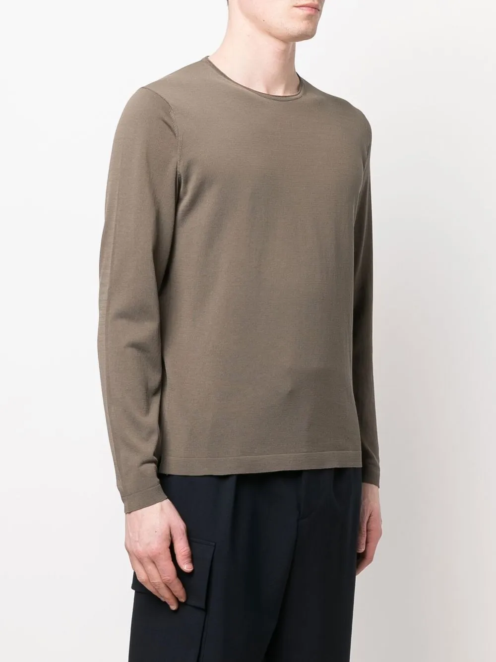  Dell'oglio Klassischer Pullover   Grün 