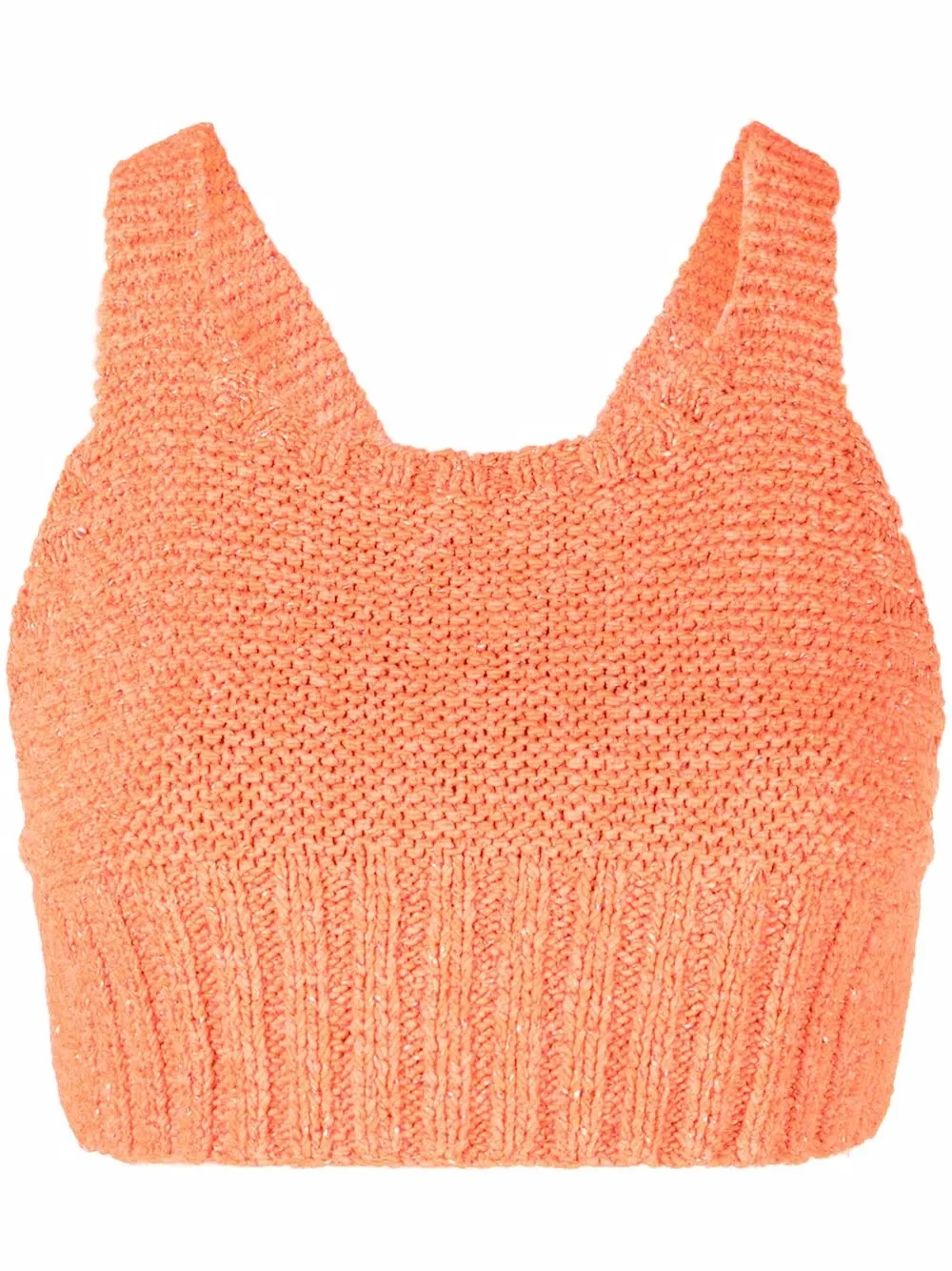 

Helmut Lang top tejido corto - Naranja