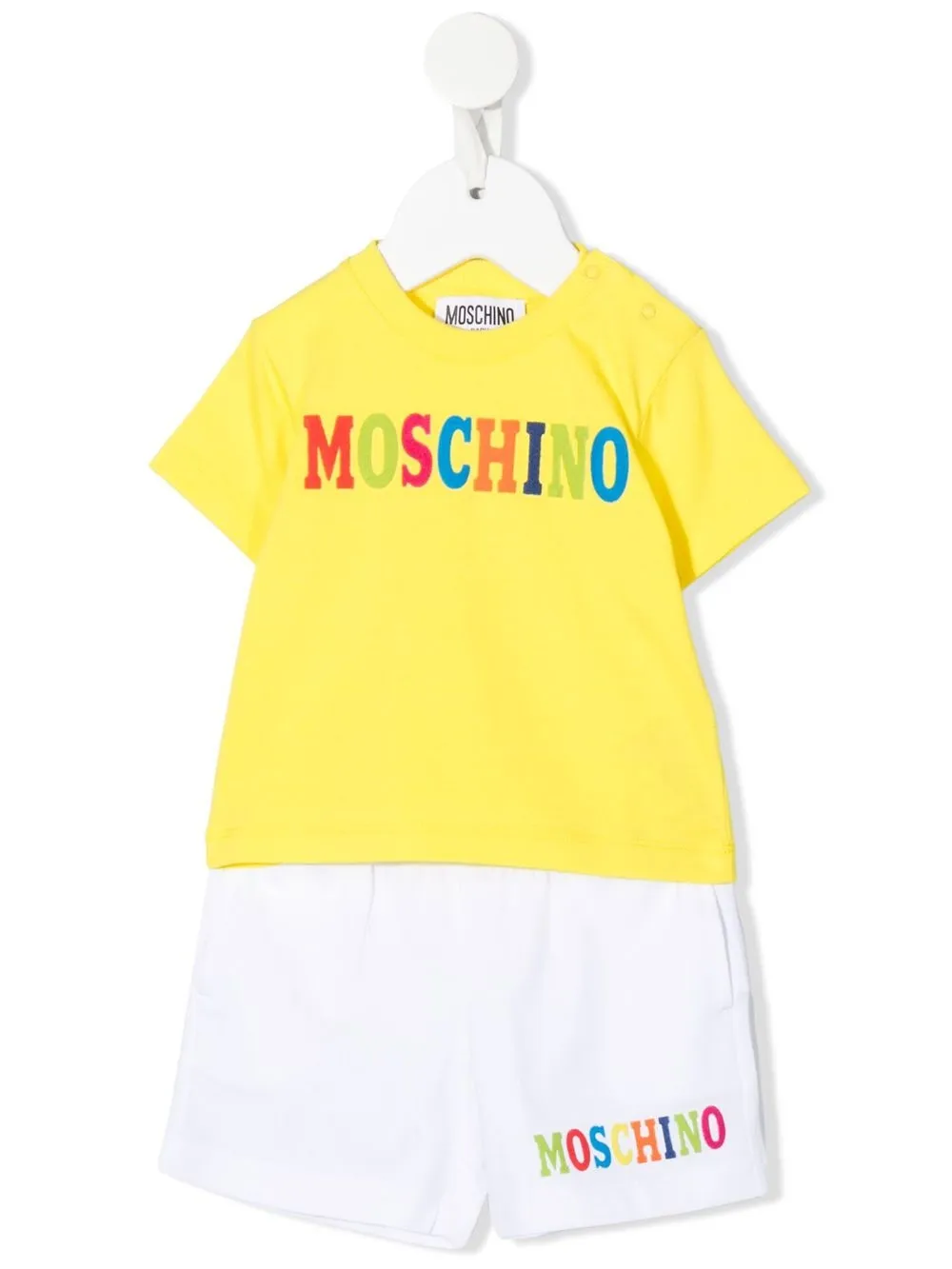 

Moschino Kids traje deportivo con logo estampado - Amarillo