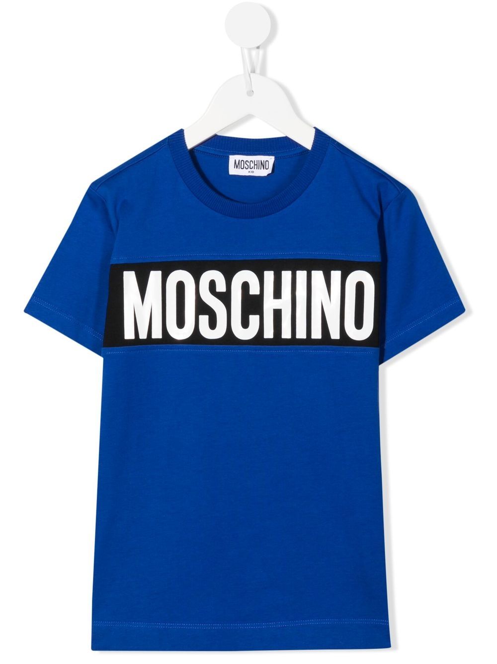 Moschino Kids' Logo-print Cotton T-shirt In Blue