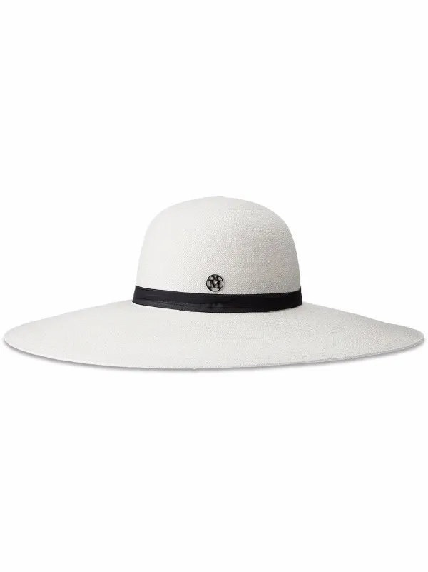 Maison Michel Blanche Capeline Hat 