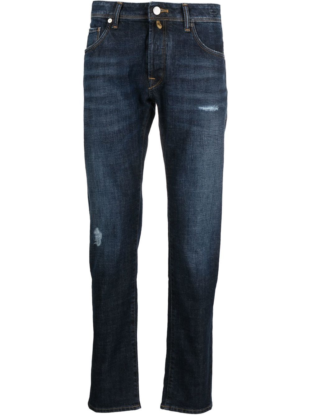 low-rise straight-leg jeans