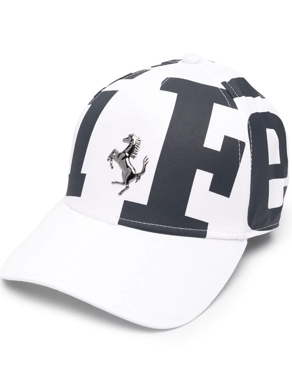 

Ferrari logo-print baseball cap - White