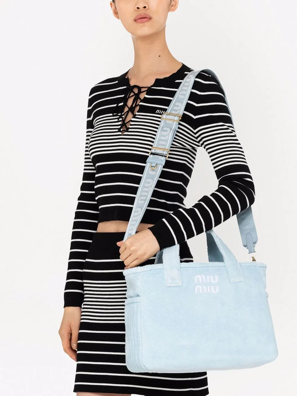 Miu Miu Terry Cloth Tote Bag Farfetch