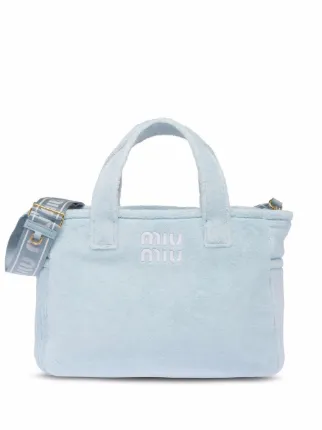 美品 ミュウミュウ MIUMIU テリークロス ショルダーバッグ