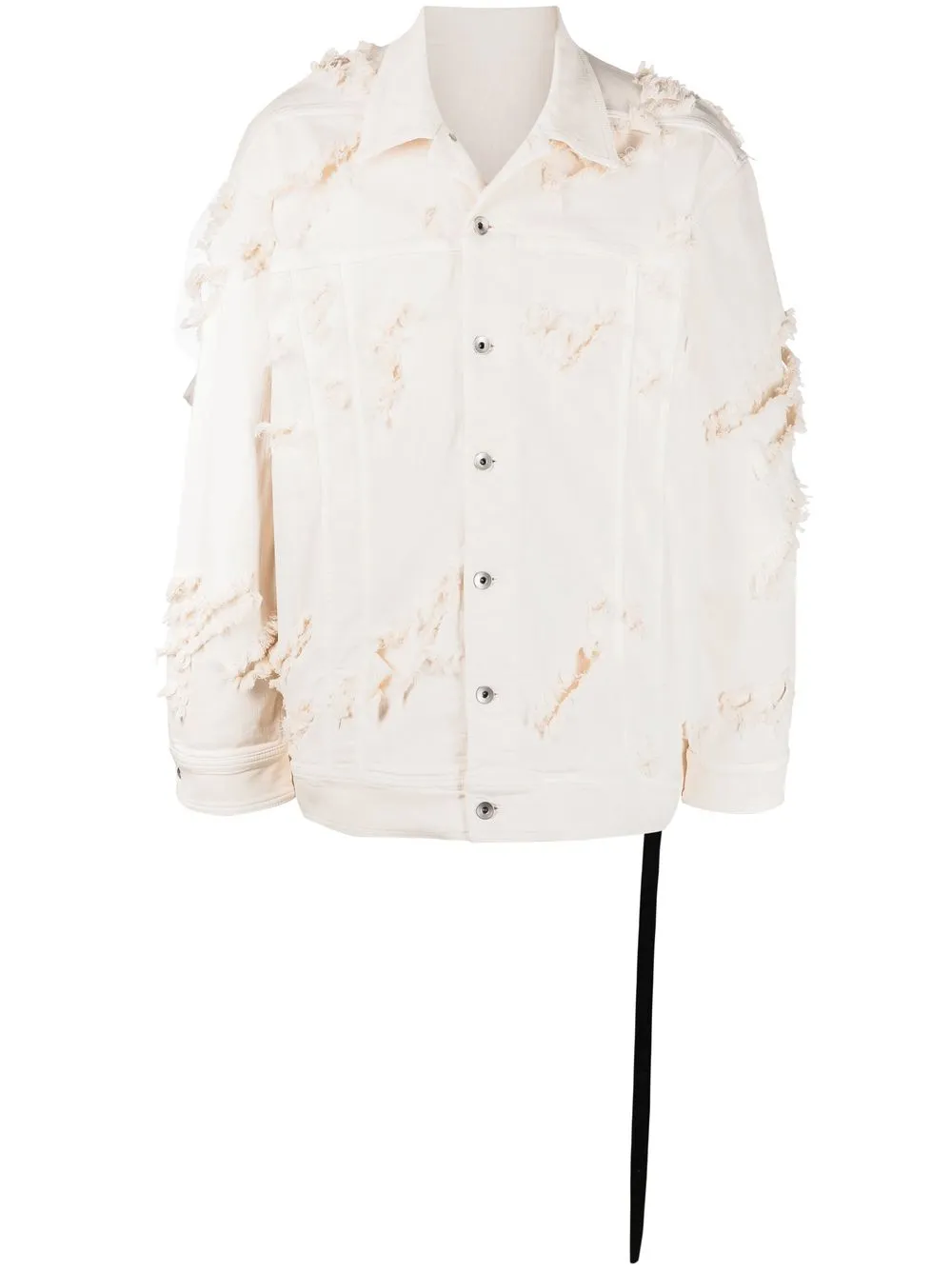 

Rick Owens DRKSHDW distressed denim jacket - Neutrals