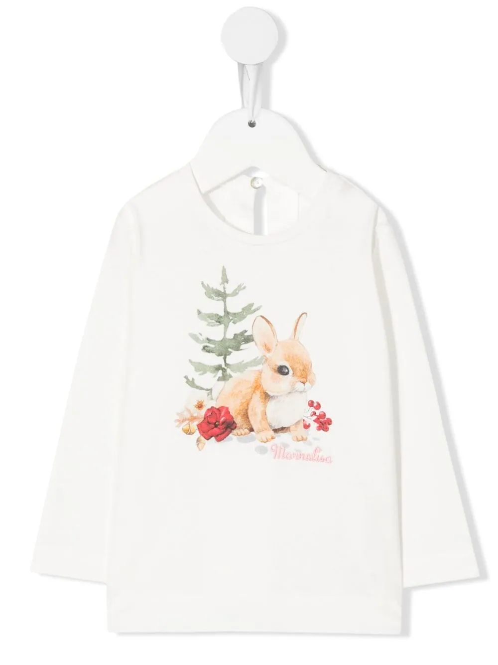 

Monnalisa playera con ilustración estampada - Blanco