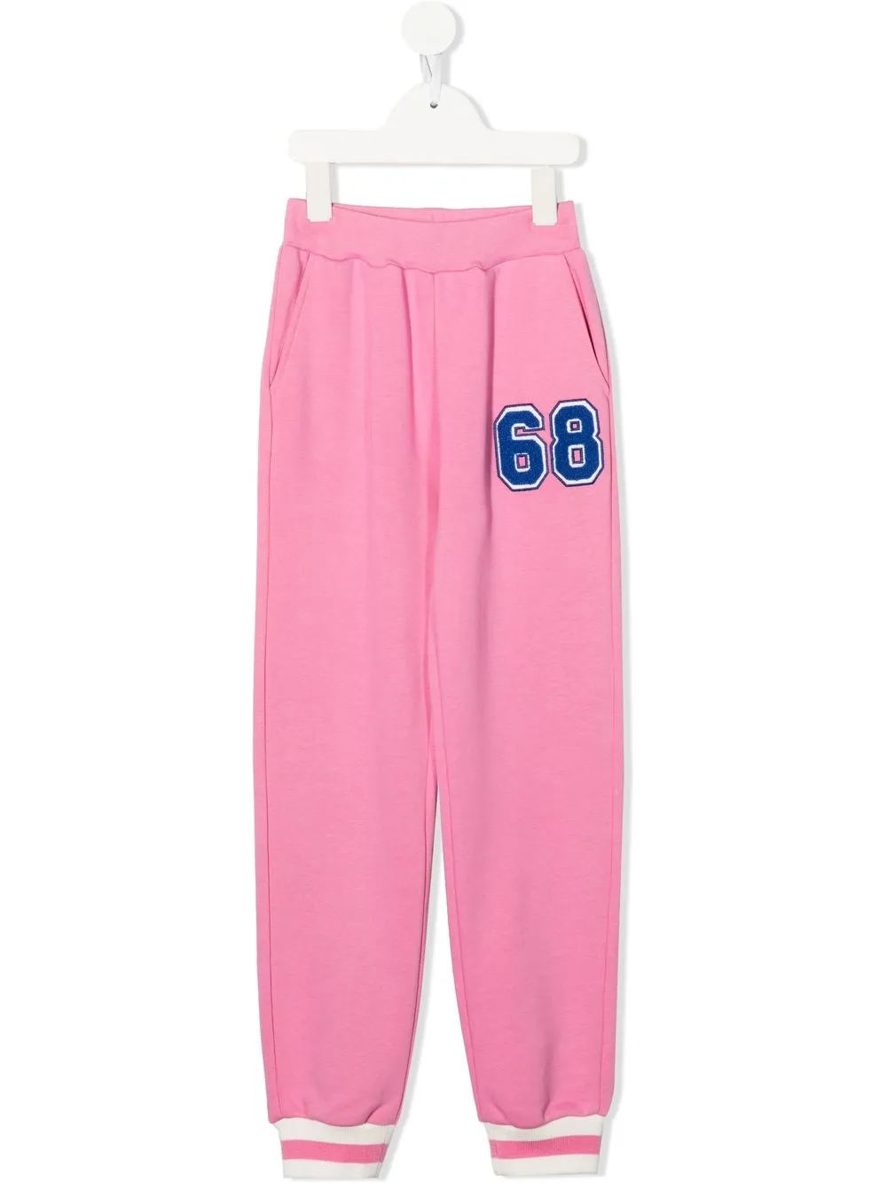 

Monnalisa numbers-patch track pants - Pink