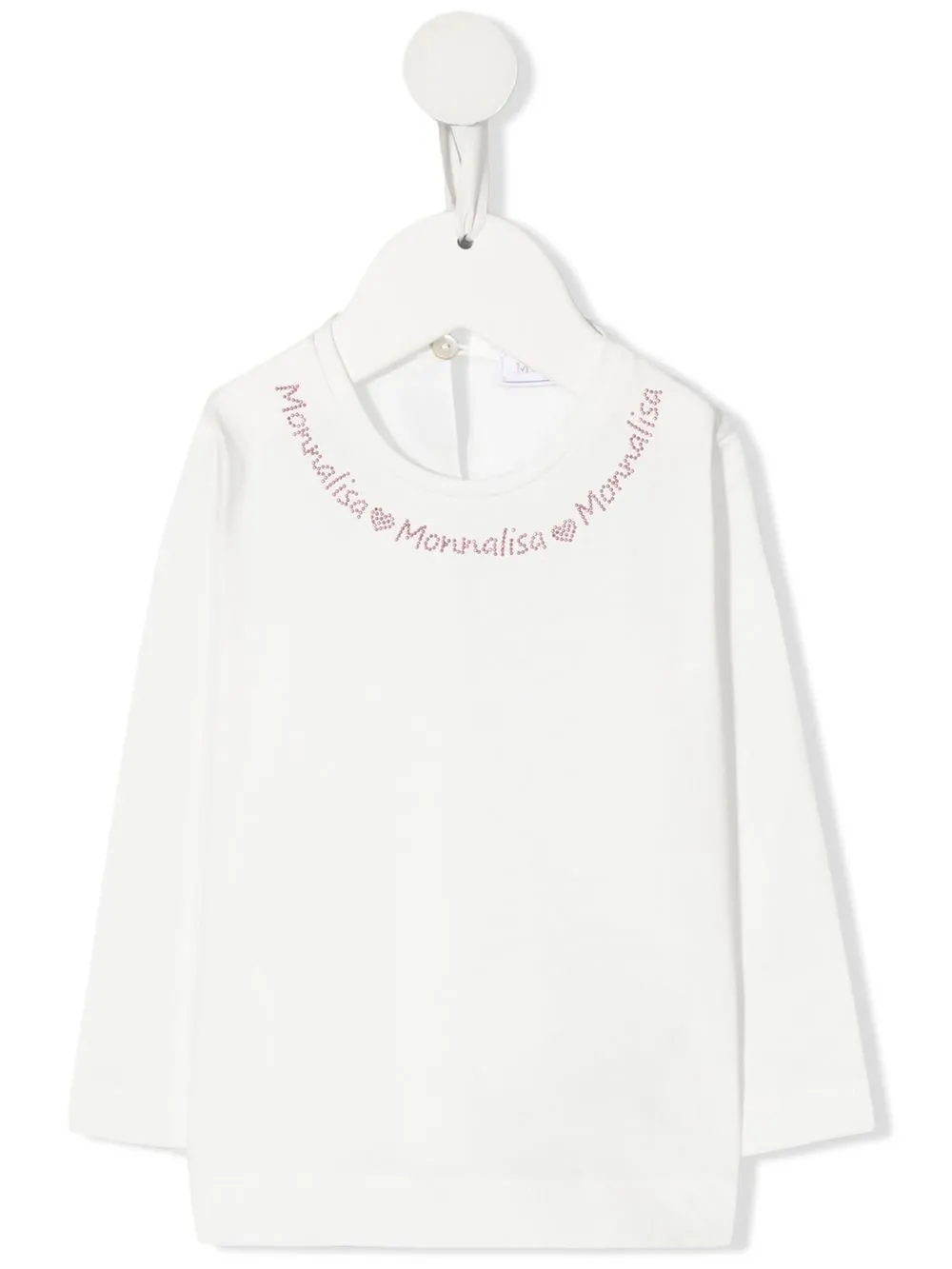 

Monnalisa playera con logo de strass - Blanco