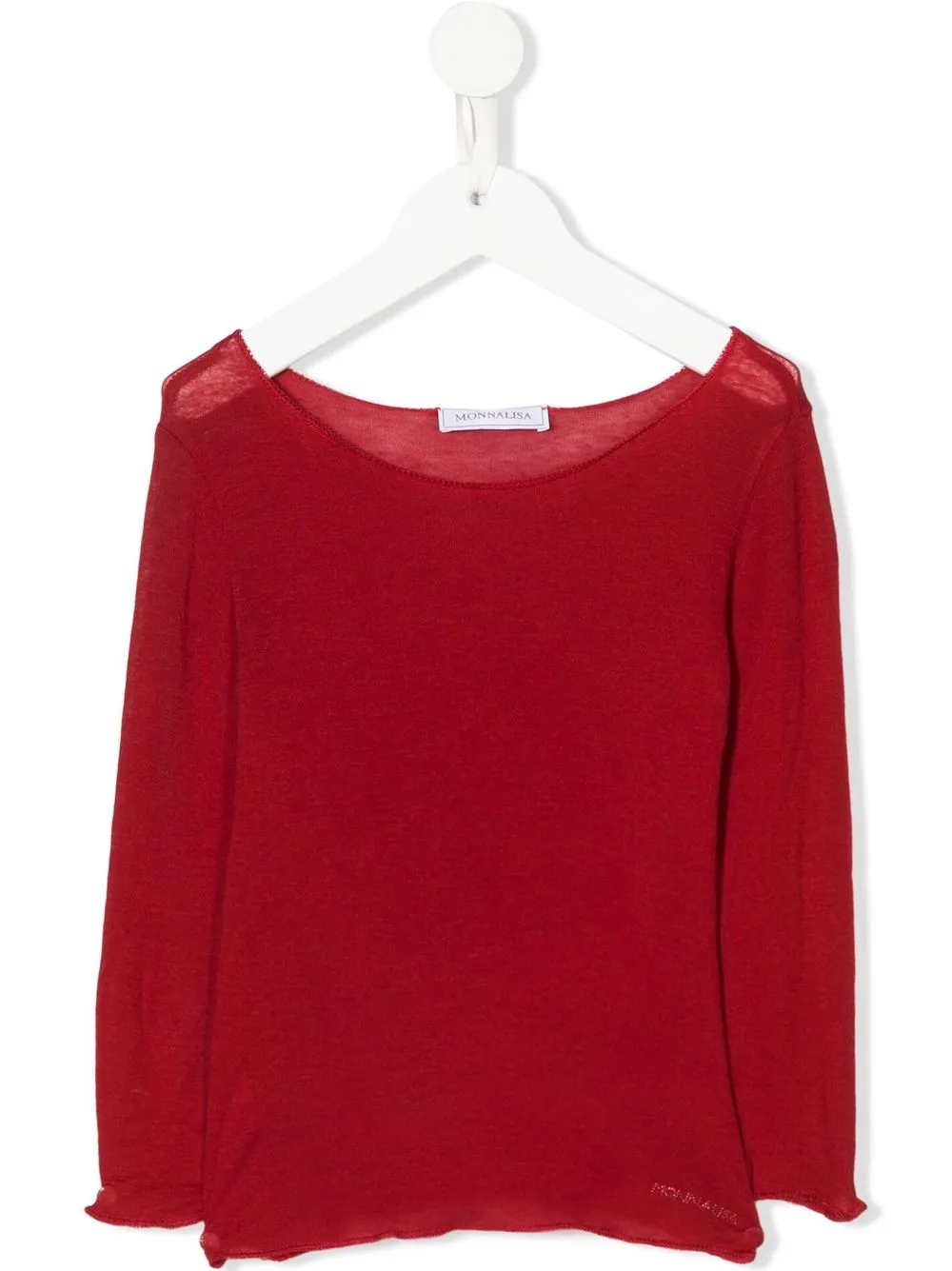 

Monnalisa fine-knit long-sleeve top - Red