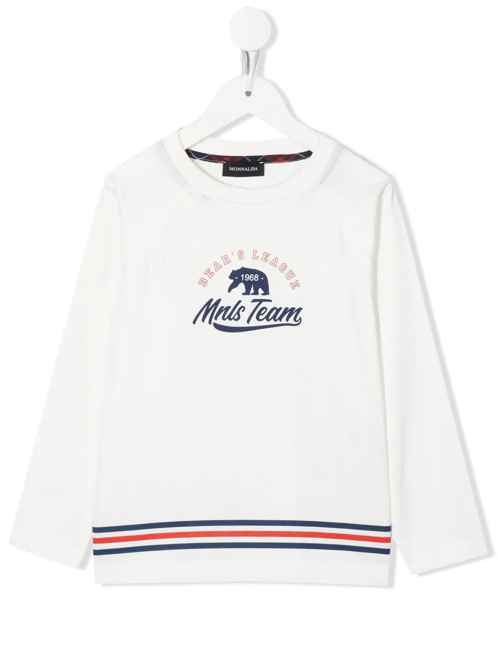 

Monnalisa playera manga larga con logo estampado - Blanco