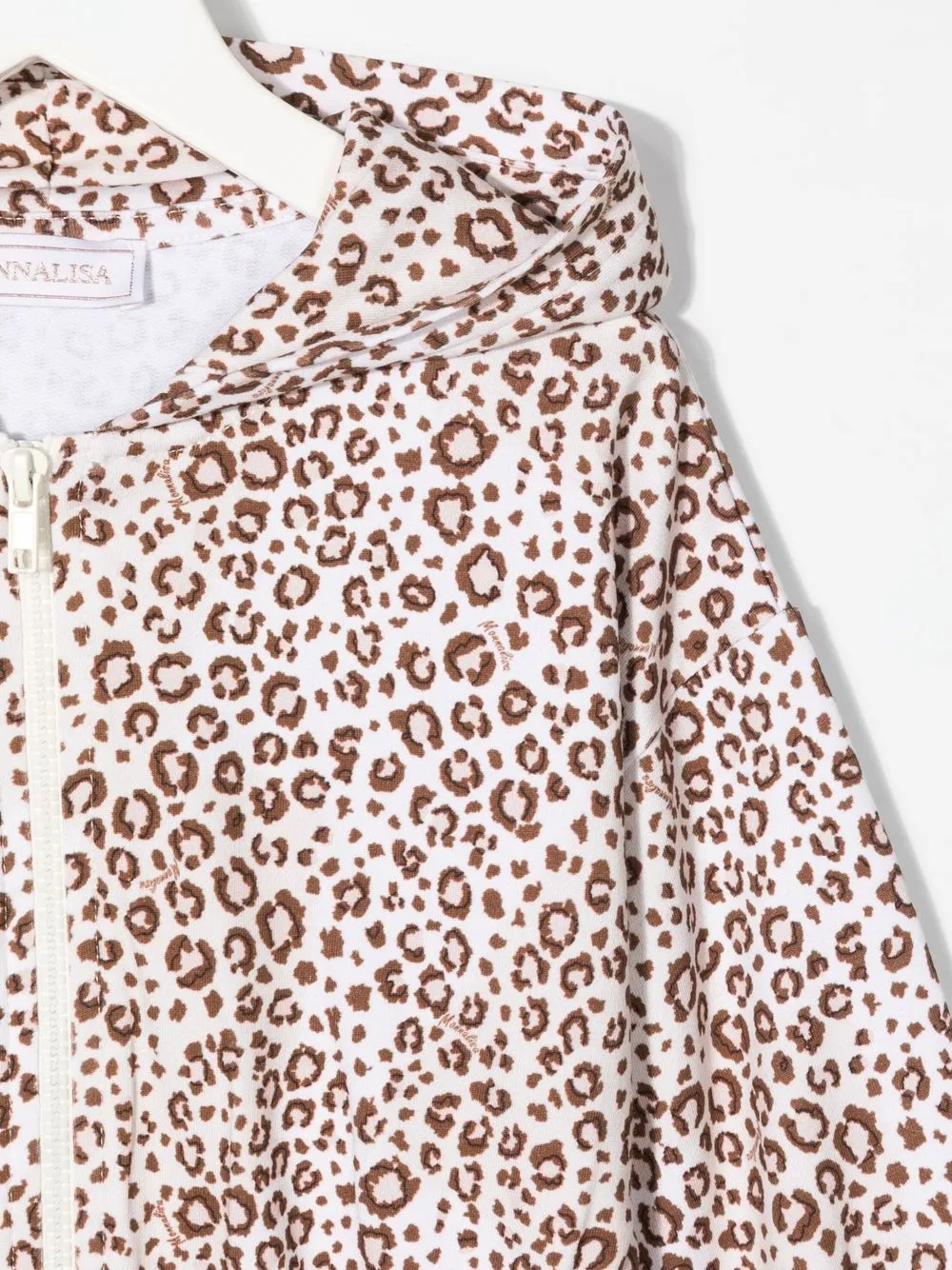 Leopard-Print Zipped Hoodie