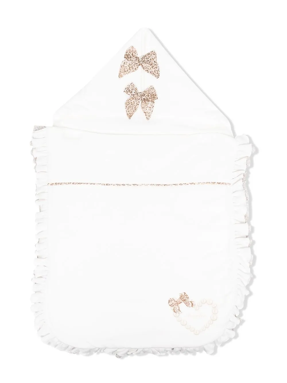 

Monnalisa bow-detail sleeping bag - White