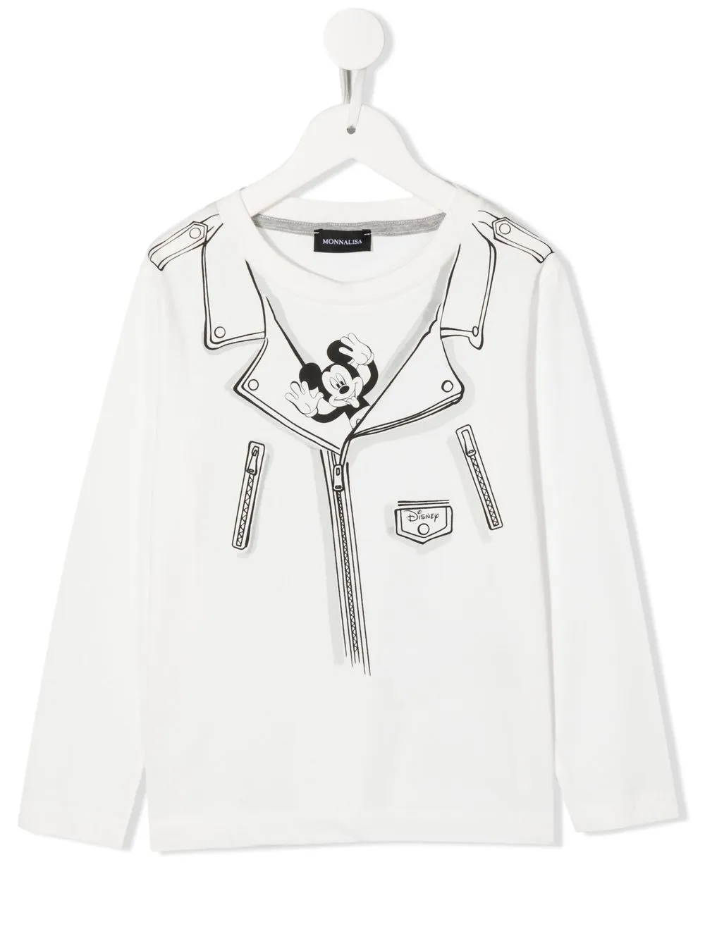 

Monnalisa Mickey jacket cartoon-print T-shirt - White