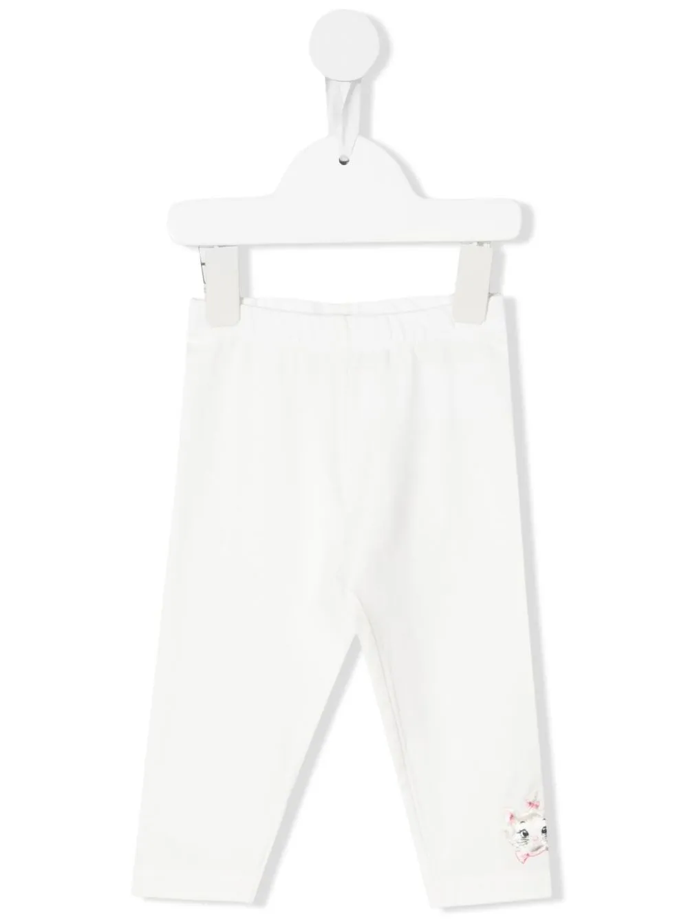 

Monnalisa logo-patch leggings - White