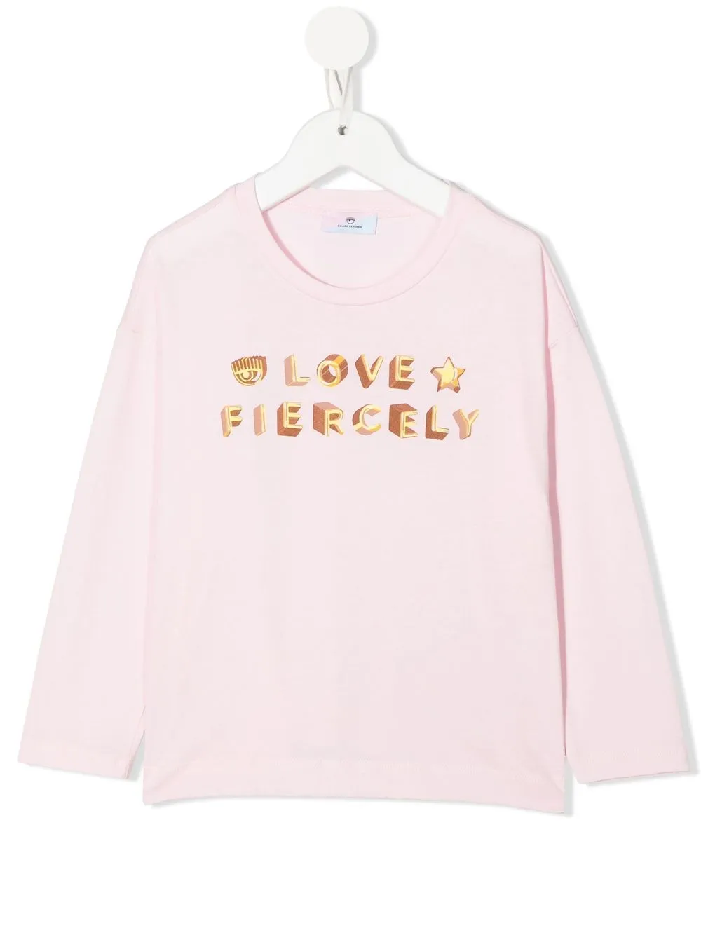 

Chiara Ferragni Kids sudadera con logo estampado - Rosado