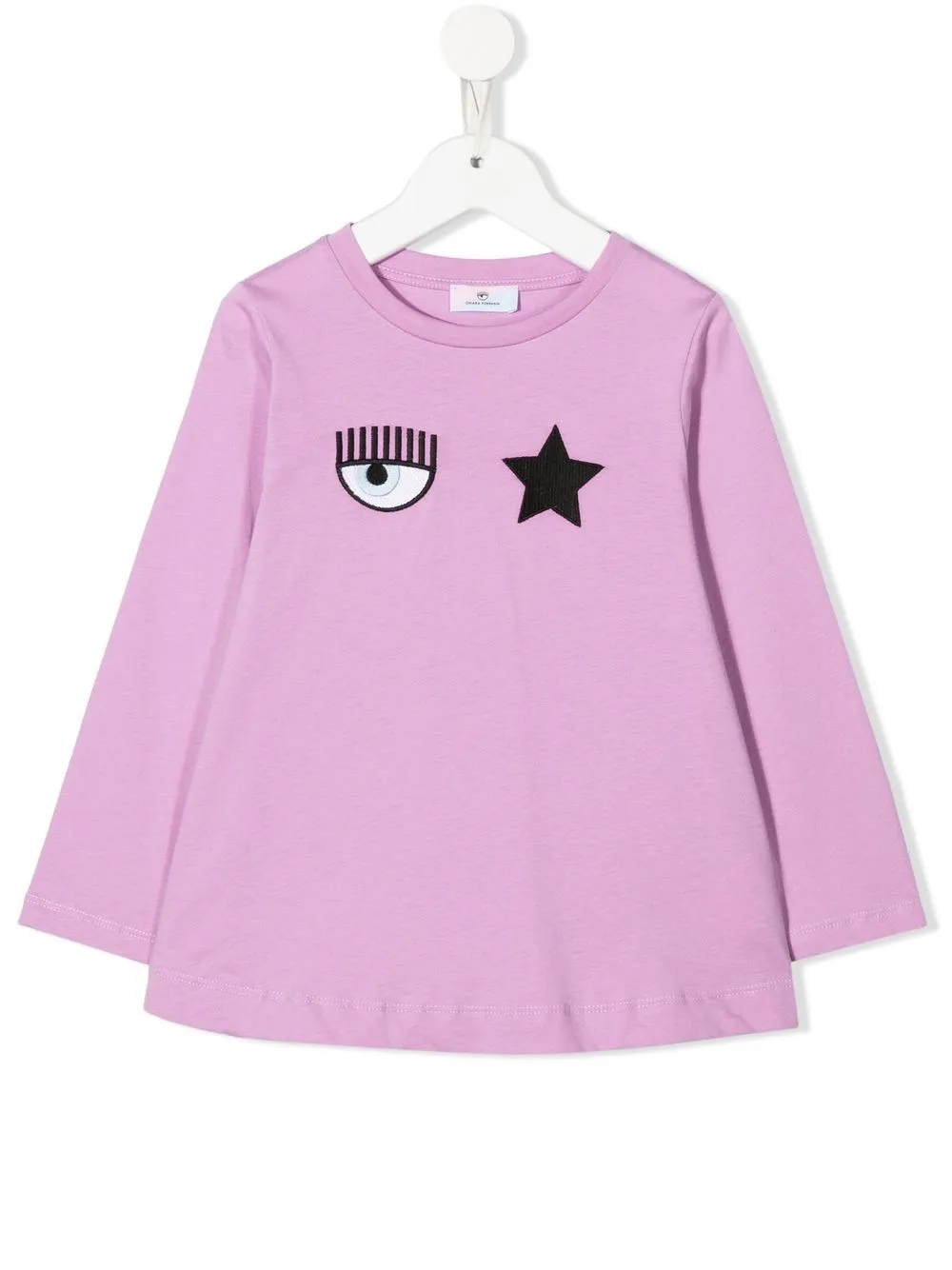 

Chiara Ferragni Kids sudadera con logo bordado - Morado