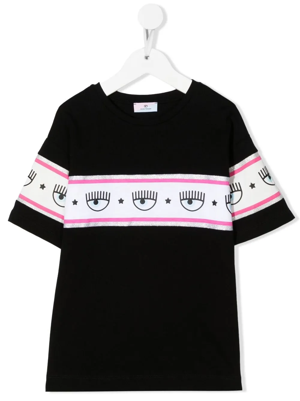 

Chiara Ferragni Kids playera con logo estampado - Negro