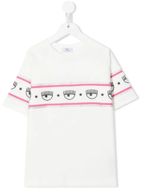Chiara Ferragni Kids تيشيرت قطن بطبعة شعار الماركة