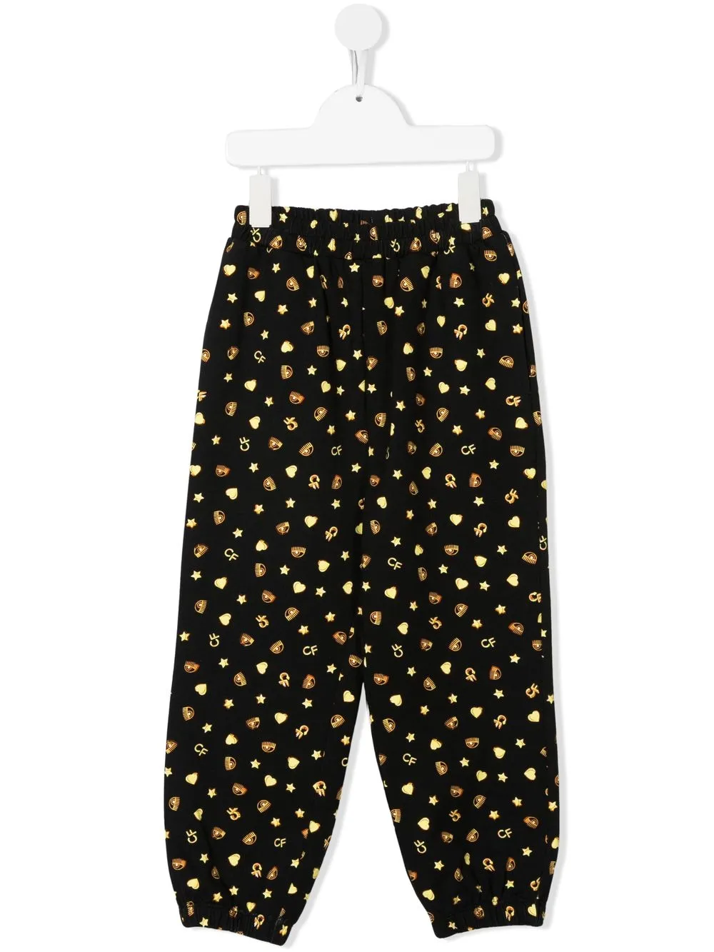 

Chiara Ferragni Kids pantalones rectos con logo estampado - Negro