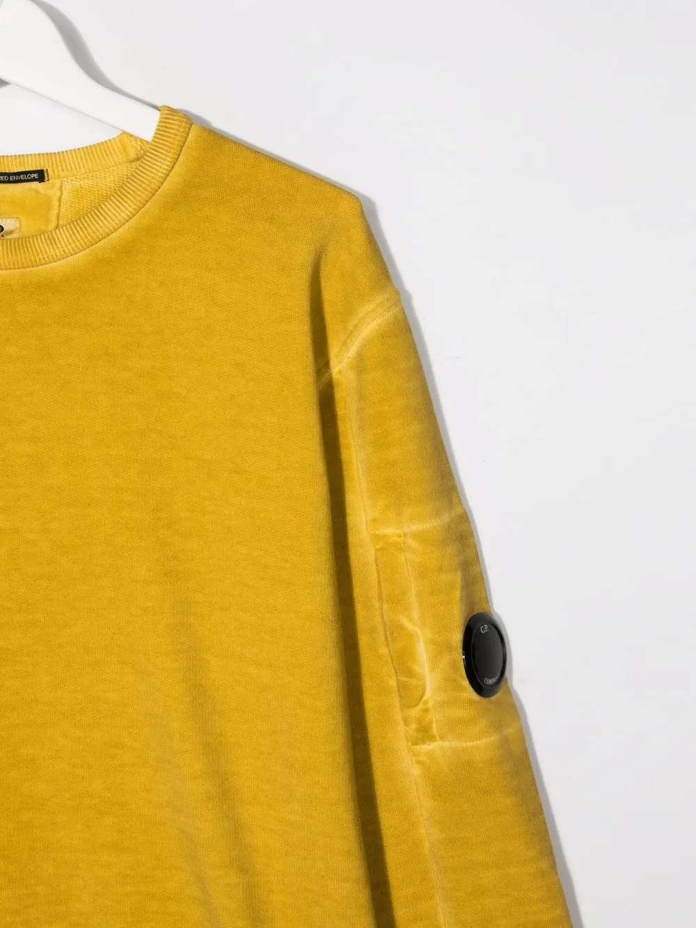  C.p. Company Kids Teen Sweatshirt Mit Linsen Detail   Gelb 