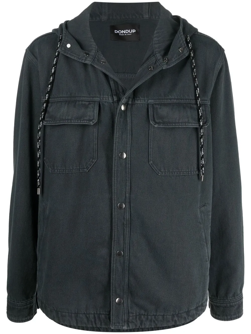 DONDUP chamarra de mezclilla con capucha - Negro