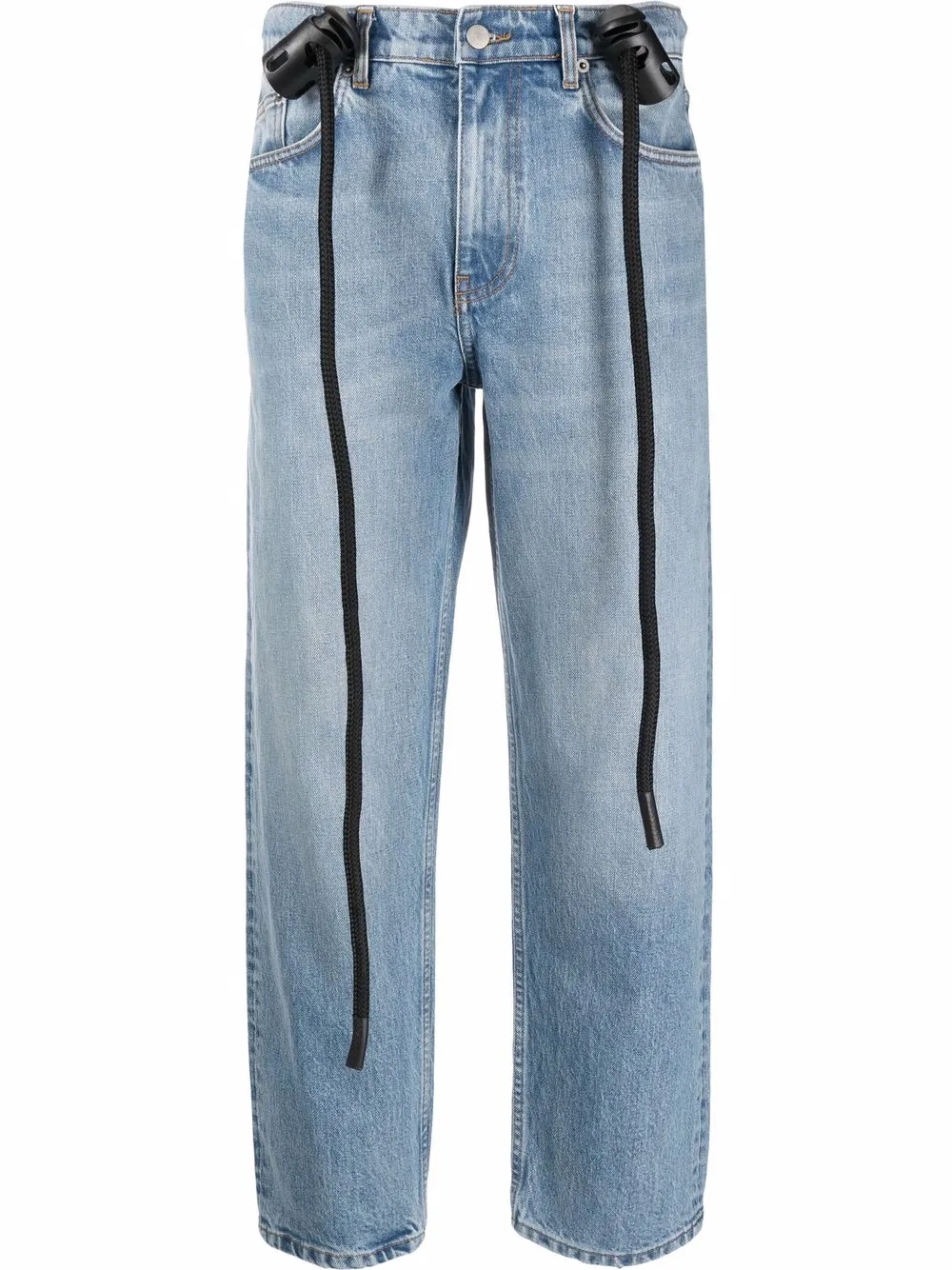 

Frenken jeans anchos con cordones en la pretina - Azul