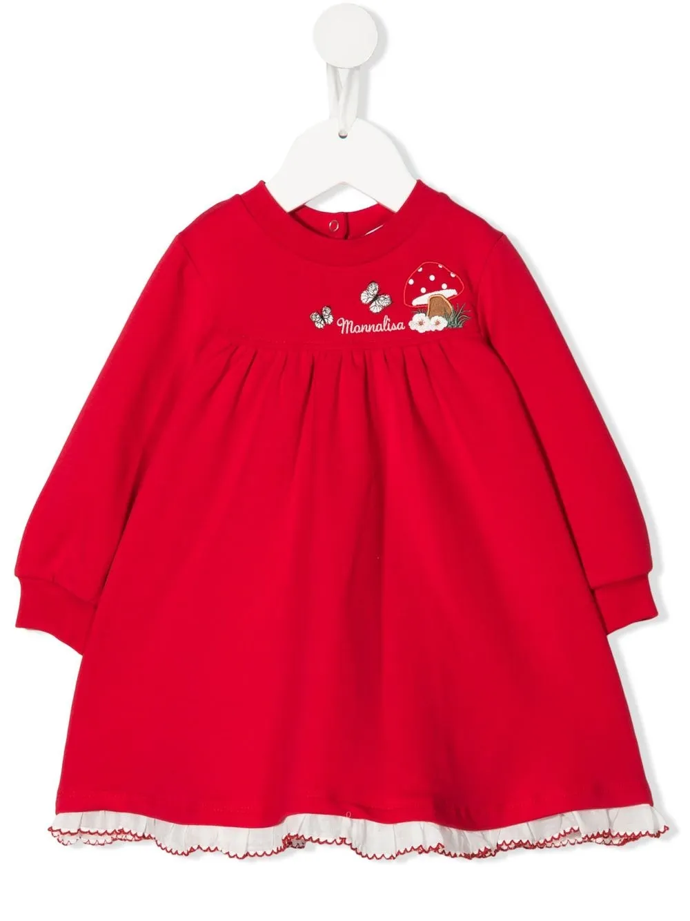 

Monnalisa vestido con detalle bordado - Rojo