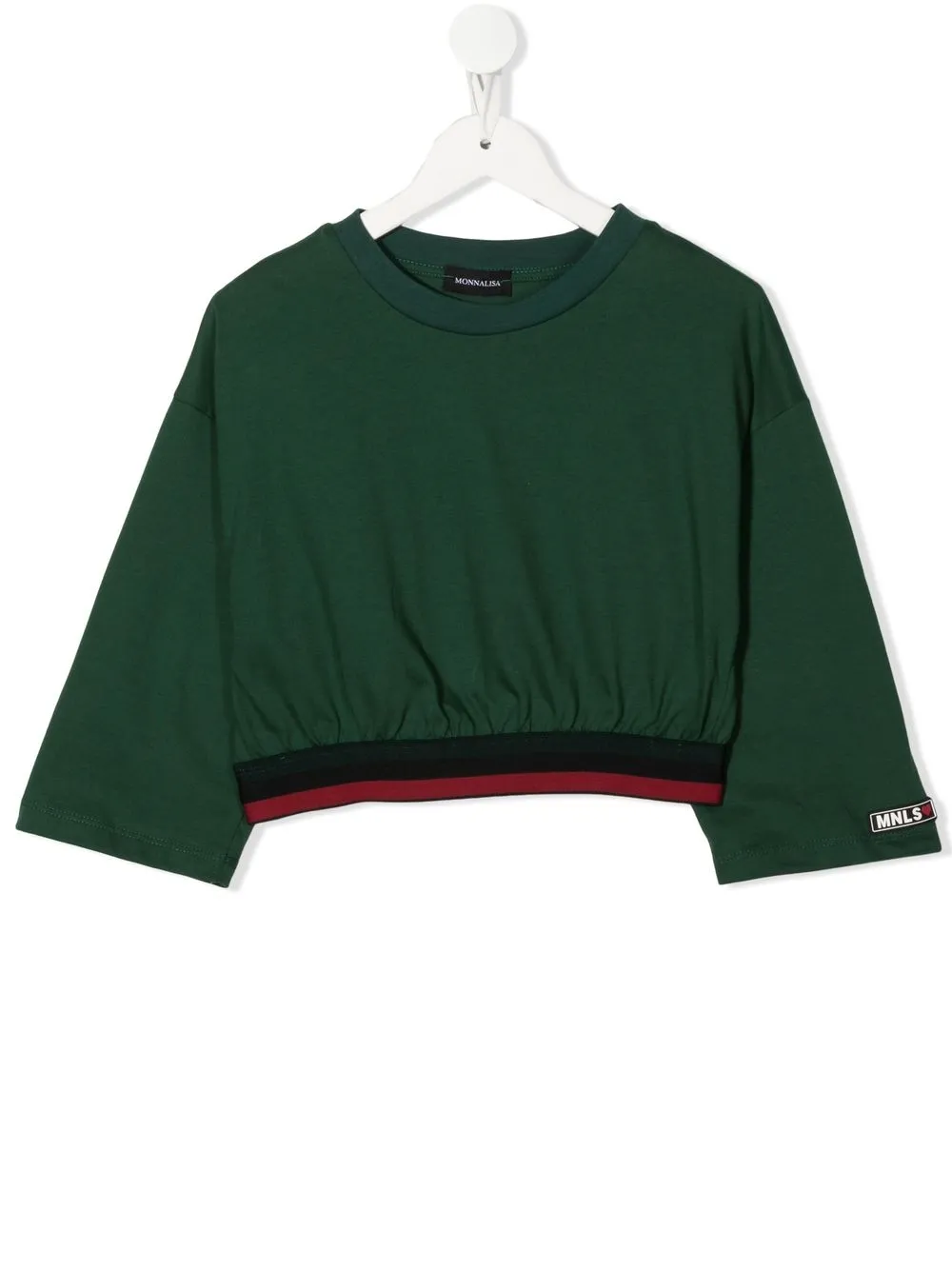 

Monnalisa logo-patch cotton top - Green