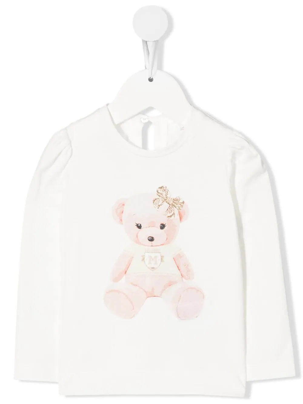 

Monnalisa playera con estampado Teddy Bear - Blanco