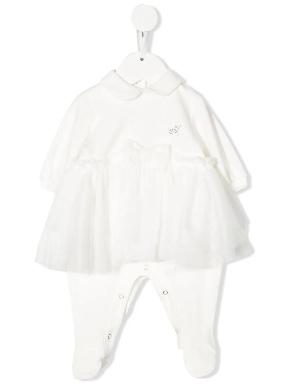 

Monnalisa body con capa de tul - Blanco