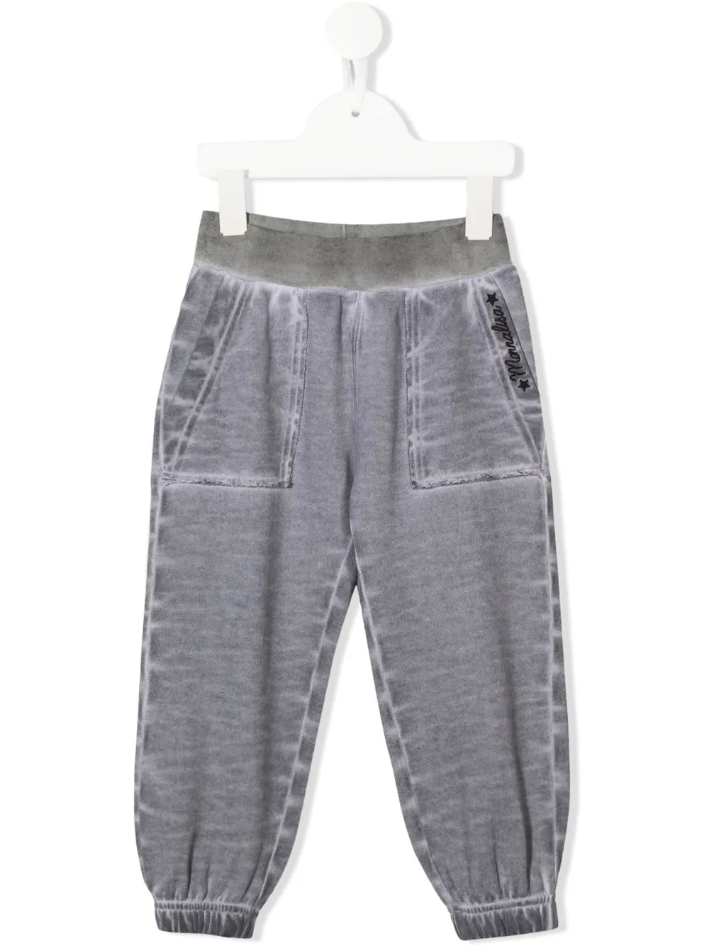 

Monnalisa elasticated-waist cotton track pants - Grey