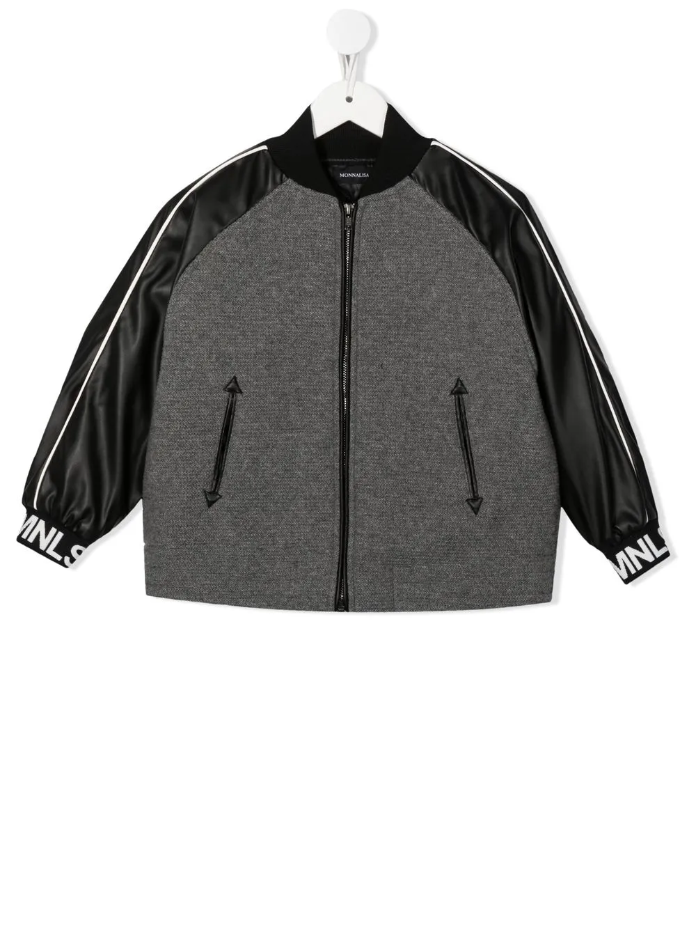 

Monnalisa chamarra bomber con panel en contraste - Gris