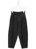 Monnalisa elasticated-waist tapered trousers - Grey