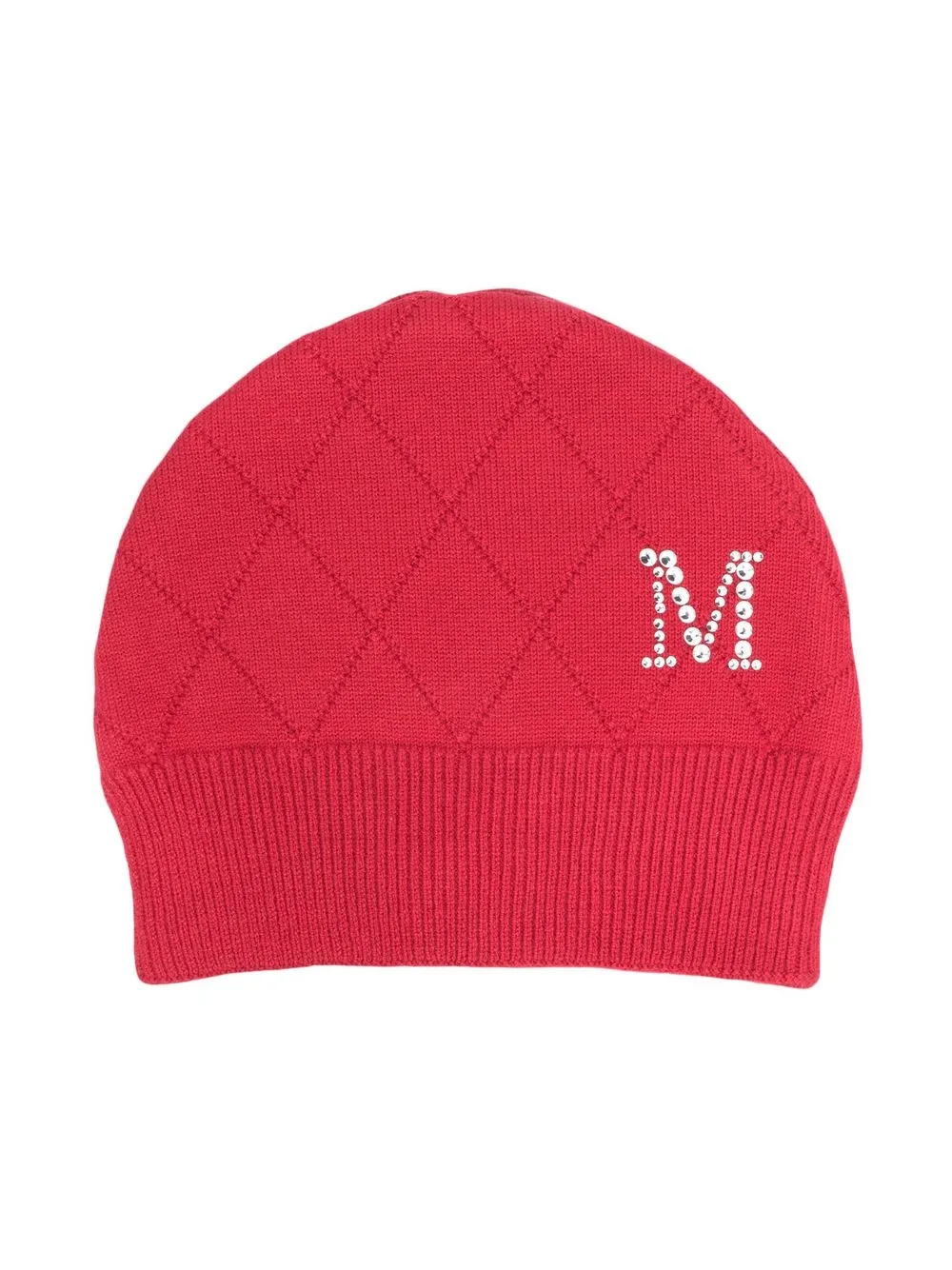 

Monnalisa crystal-embellished knitted beanie - Red