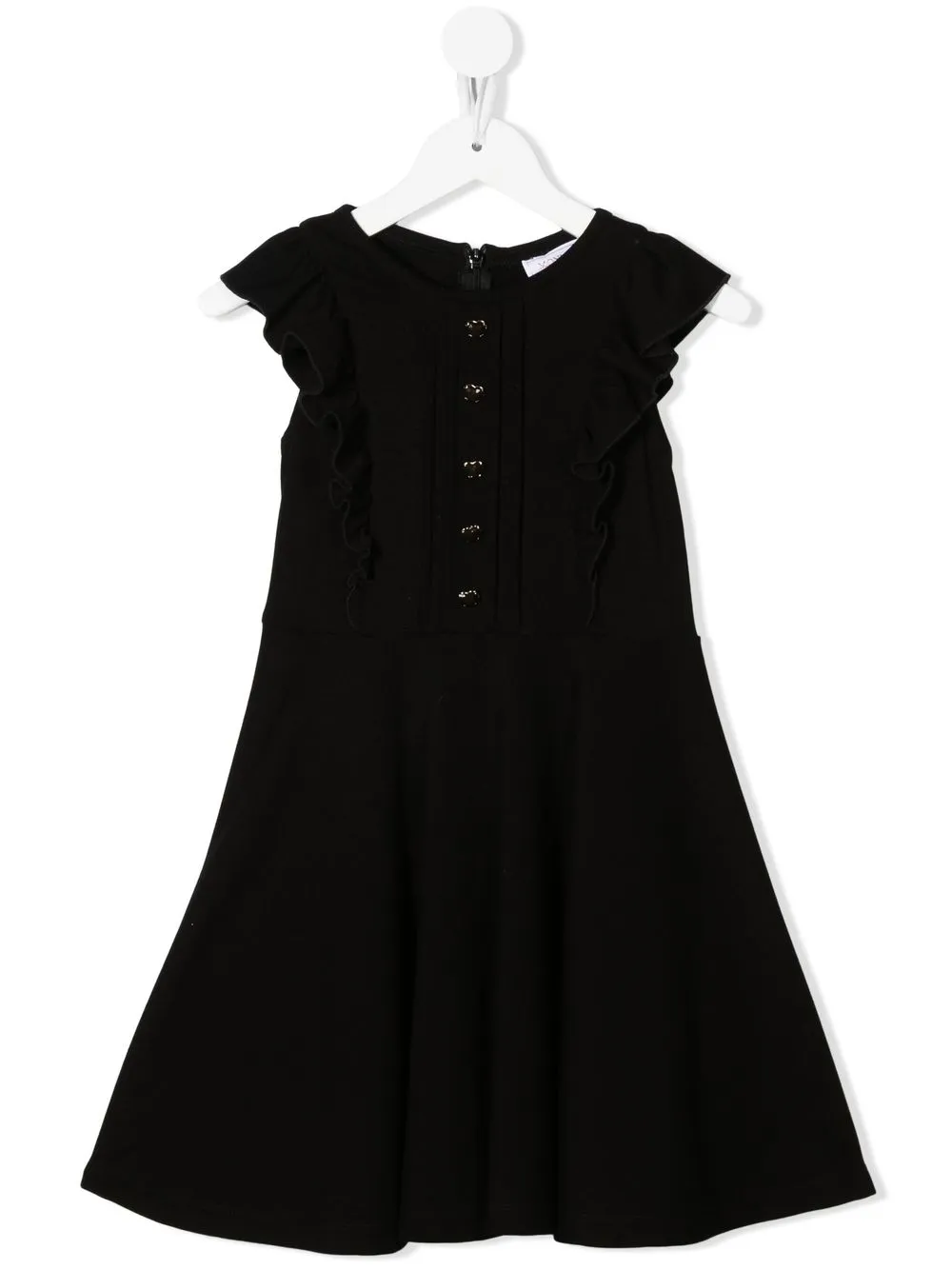 

Monnalisa ruffle-panel dress - Black