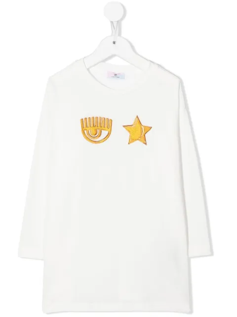 Chiara Ferragni Kids logo-embroidered long-sleeve T-shirt
