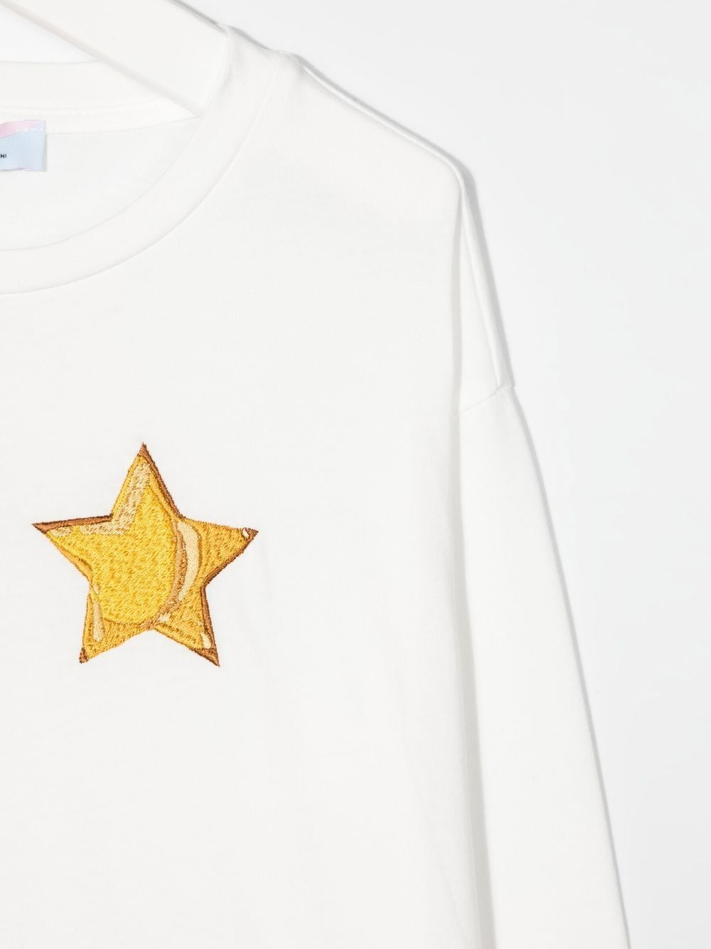 Shop Chiara Ferragni Logo-embroidered Long-sleeve T-shirt In White