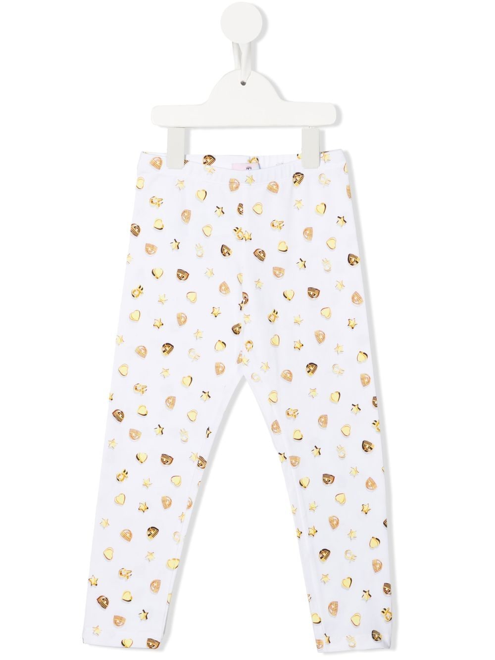 

Chiara Ferragni Kids leggins slim con logo estampado - Blanco