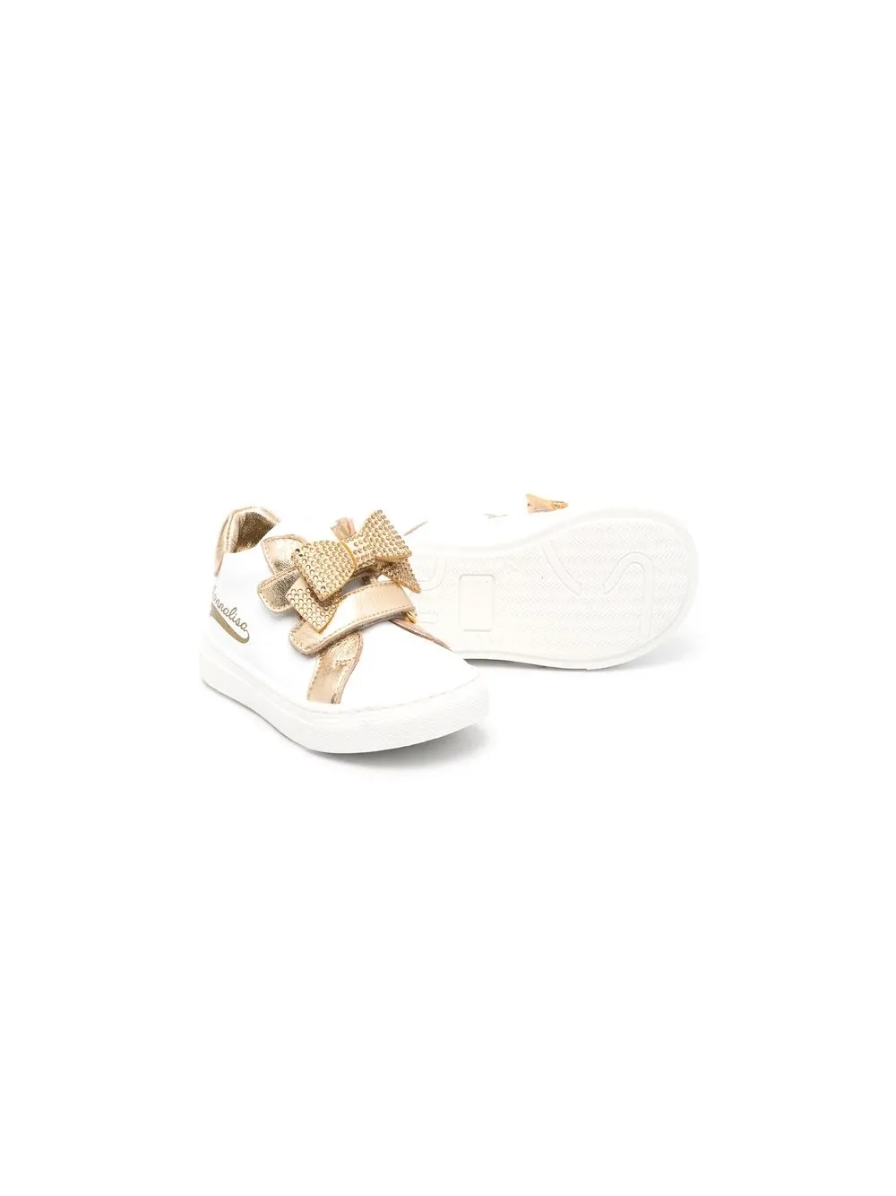 Monnalisa Sneakers verfraaid met kristal - Wit
