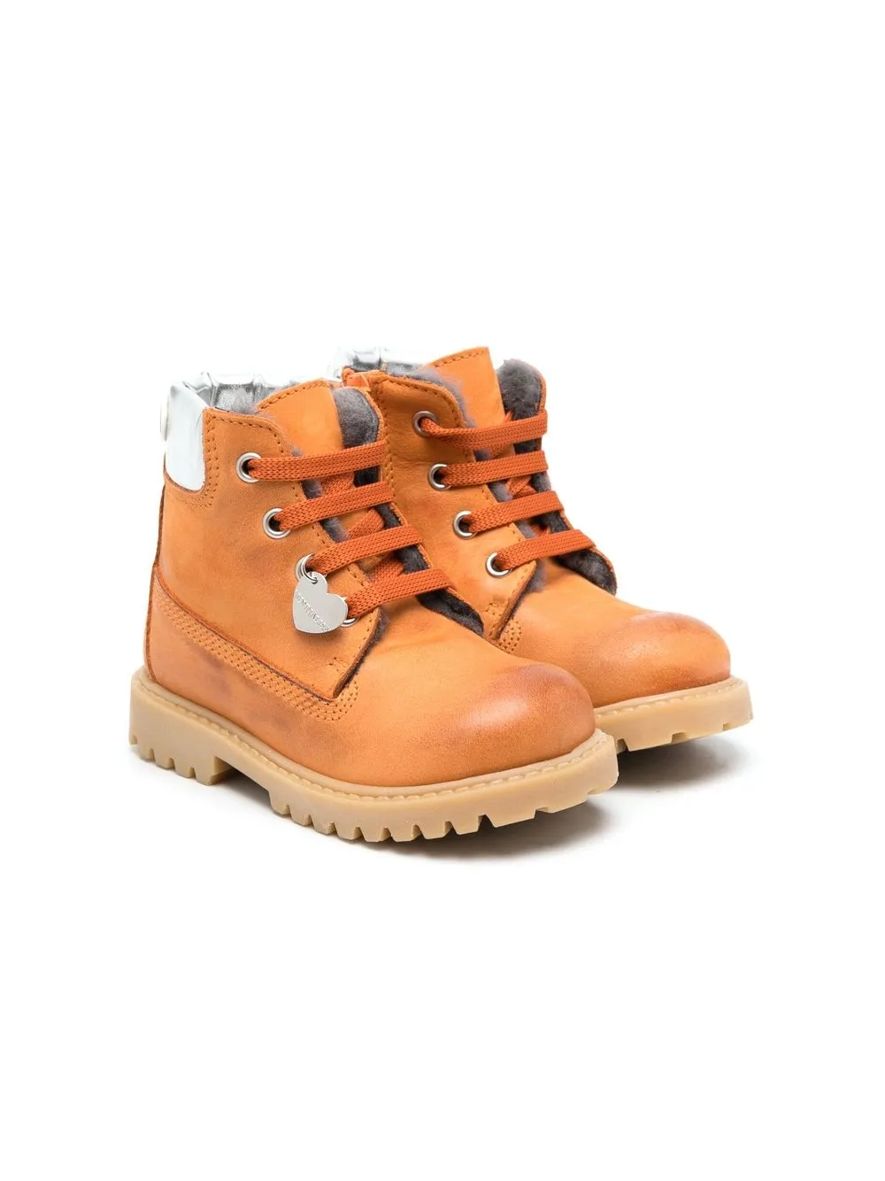 

Monnalisa botas metalizadas de tacón - Naranja