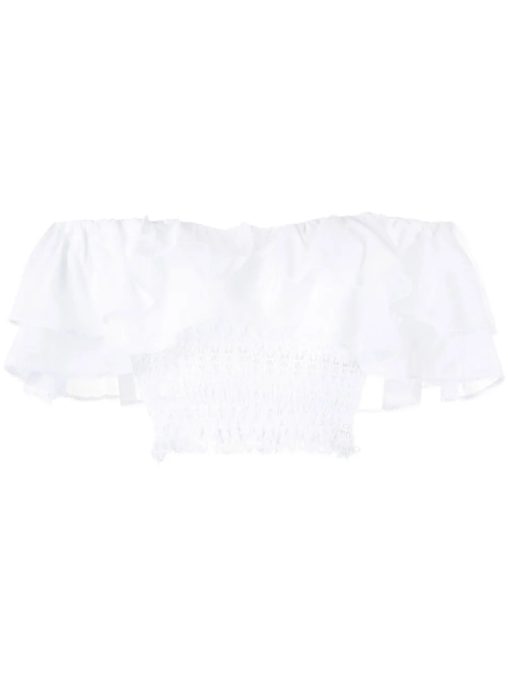 

Charo Ruiz Ibiza ruffle-detail off-shoulder top - White